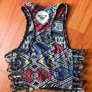 Roxy Mexican Crop Top Bikini XS